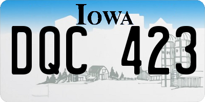 IA license plate DQC423