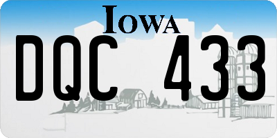 IA license plate DQC433