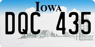IA license plate DQC435