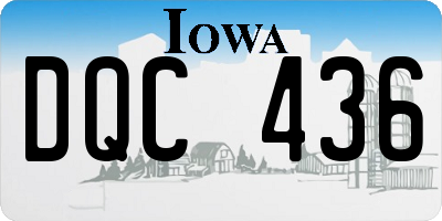 IA license plate DQC436