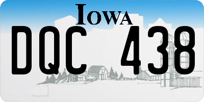 IA license plate DQC438
