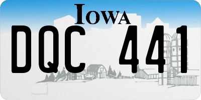 IA license plate DQC441