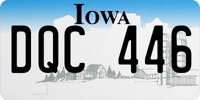 IA license plate DQC446