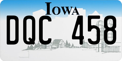 IA license plate DQC458