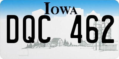 IA license plate DQC462