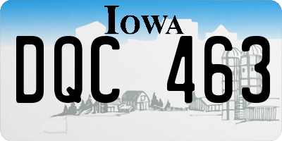 IA license plate DQC463
