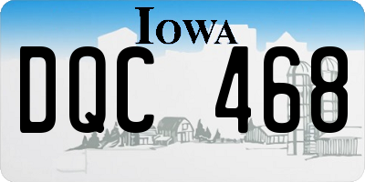 IA license plate DQC468