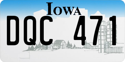 IA license plate DQC471