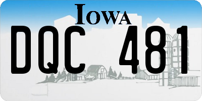 IA license plate DQC481