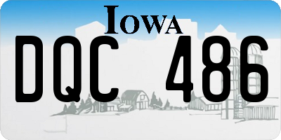 IA license plate DQC486