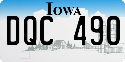 IA license plate DQC490