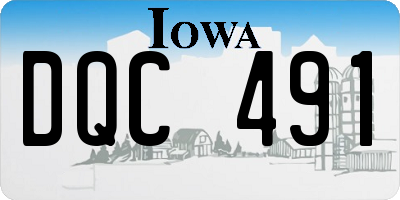 IA license plate DQC491