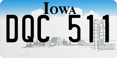 IA license plate DQC511