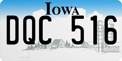 IA license plate DQC516