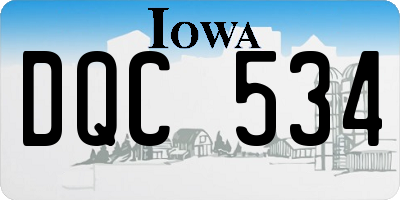 IA license plate DQC534