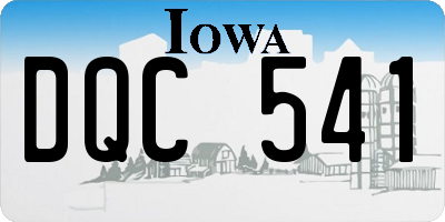 IA license plate DQC541