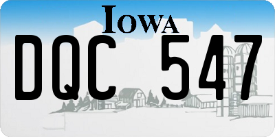 IA license plate DQC547