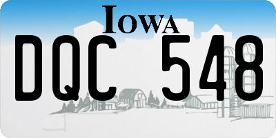 IA license plate DQC548