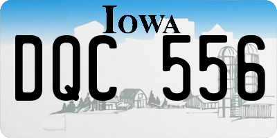 IA license plate DQC556