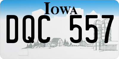 IA license plate DQC557