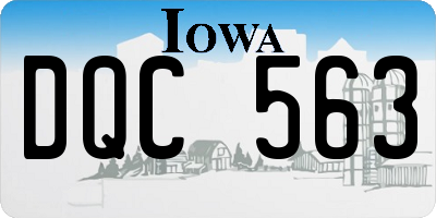IA license plate DQC563
