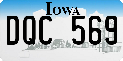 IA license plate DQC569