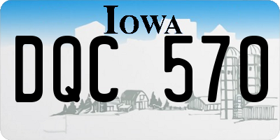 IA license plate DQC570
