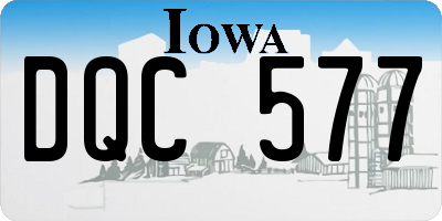 IA license plate DQC577