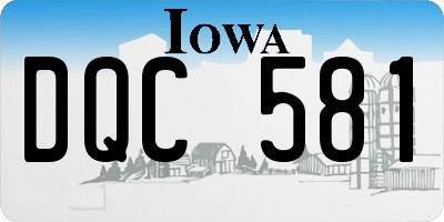 IA license plate DQC581