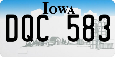 IA license plate DQC583