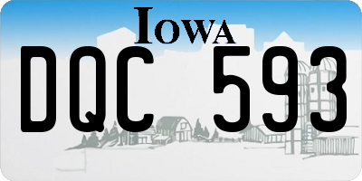 IA license plate DQC593