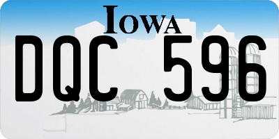 IA license plate DQC596