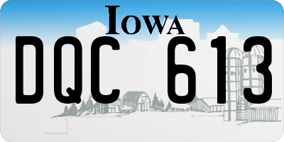 IA license plate DQC613