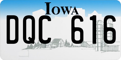 IA license plate DQC616