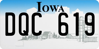 IA license plate DQC619