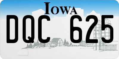 IA license plate DQC625