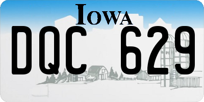 IA license plate DQC629