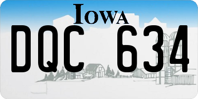 IA license plate DQC634