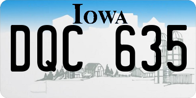 IA license plate DQC635
