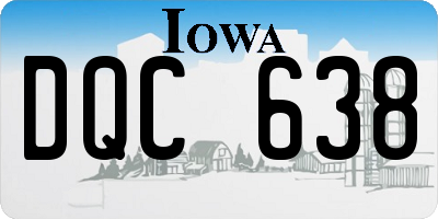 IA license plate DQC638
