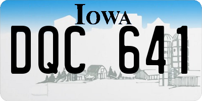 IA license plate DQC641