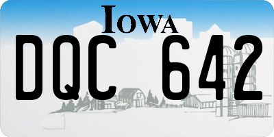IA license plate DQC642