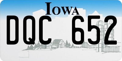 IA license plate DQC652