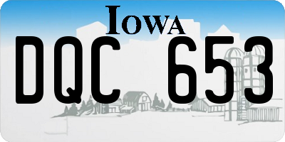 IA license plate DQC653