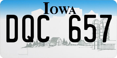 IA license plate DQC657