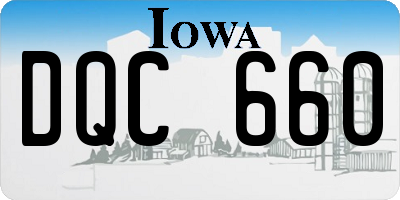 IA license plate DQC660
