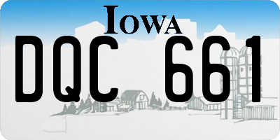 IA license plate DQC661