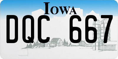 IA license plate DQC667