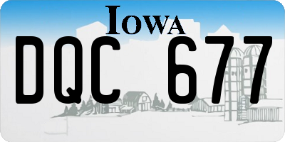 IA license plate DQC677