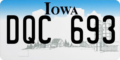 IA license plate DQC693